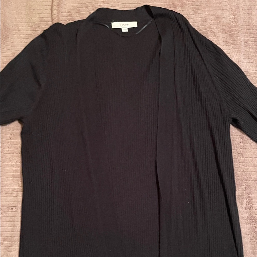 Loft open front long cardigan